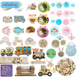 DIY Montessori Busy Board Wooden Accessories