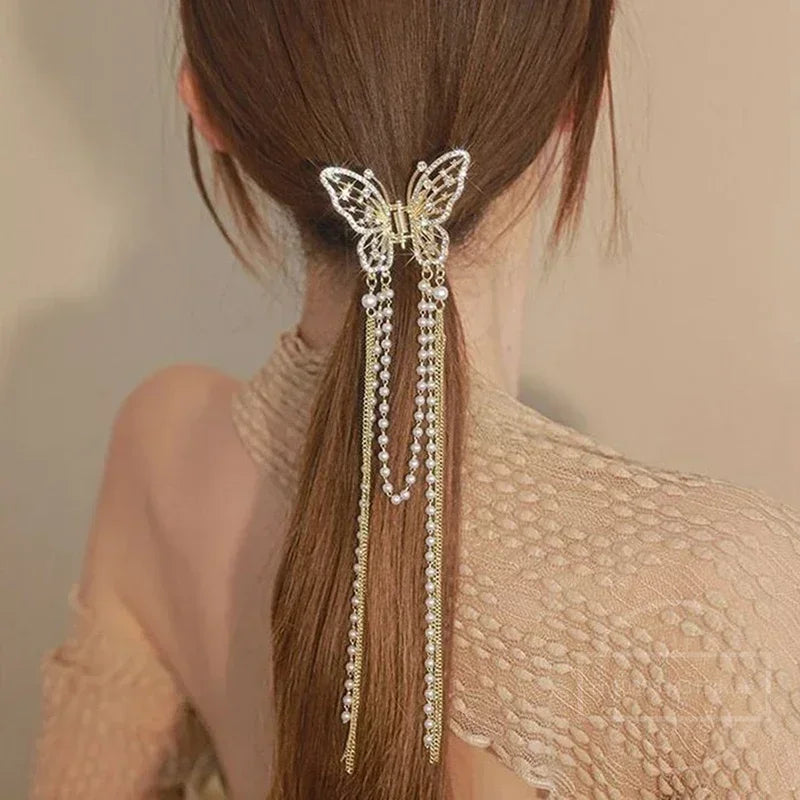 Hair Clip Butterfly Tassel Fashion