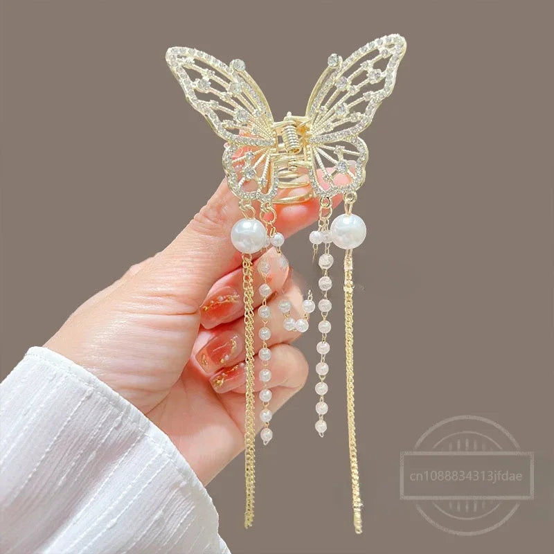 Hair Clip Butterfly Tassel Fashion