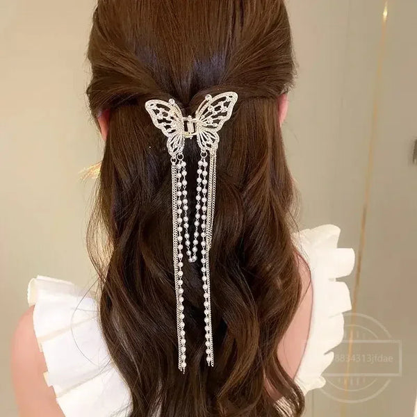 Hair Clip Butterfly Tassel Fashion