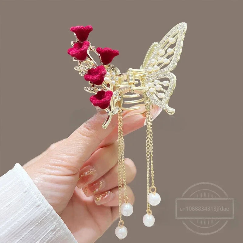 Hair Clip Butterfly Tassel Fashion