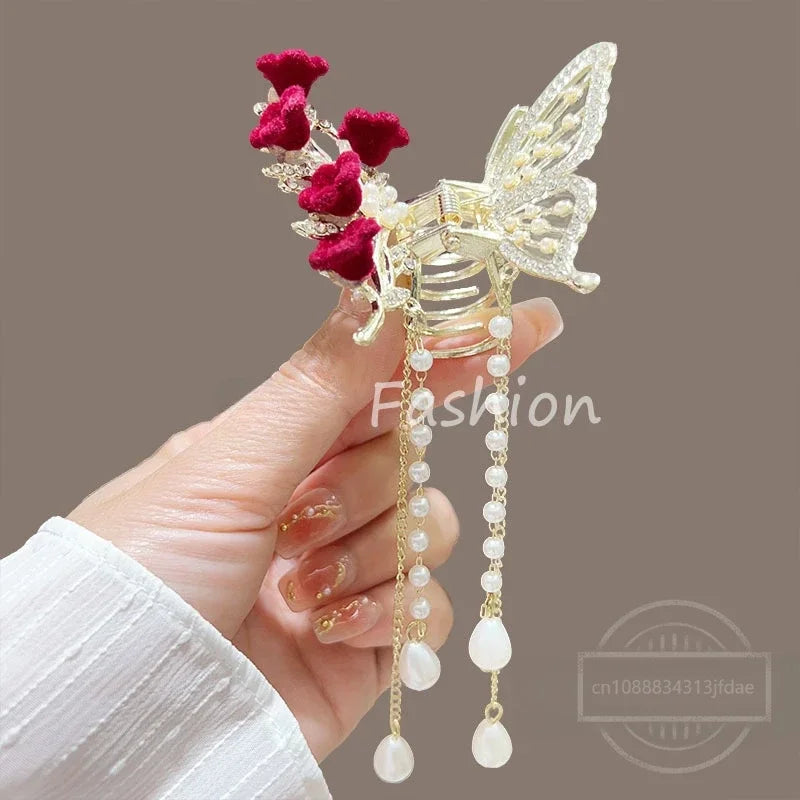 Hair Clip Butterfly Tassel Fashion