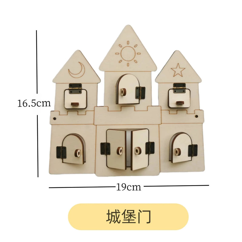 DIY Montessori Busy Board Wooden Accessories