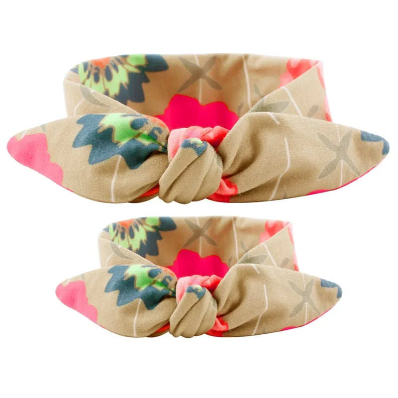 2Pcs/Set Headbands Mother Baby Turban