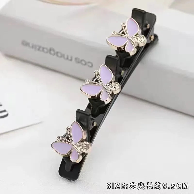 Fashion Sparkling Crystal Stone Braided Hair Clips